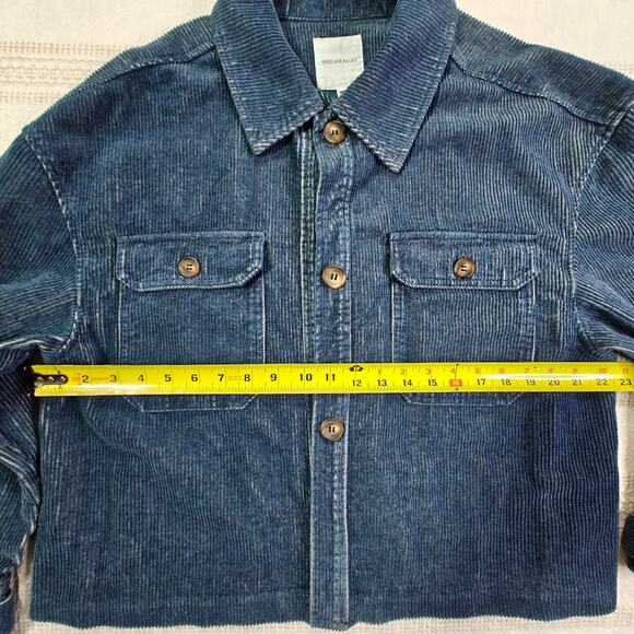 Avec Les Filles Blue Corduroy Button Front Jacket Size XL NWT Modern Style - Picture 3 of 7